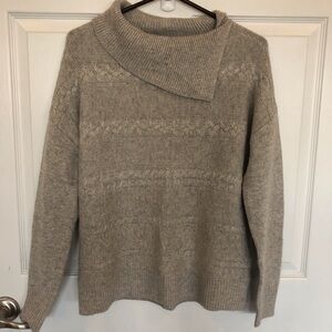 Rachel Zoe cashmere sweater cable knit mixed pattern pullover Size M like new